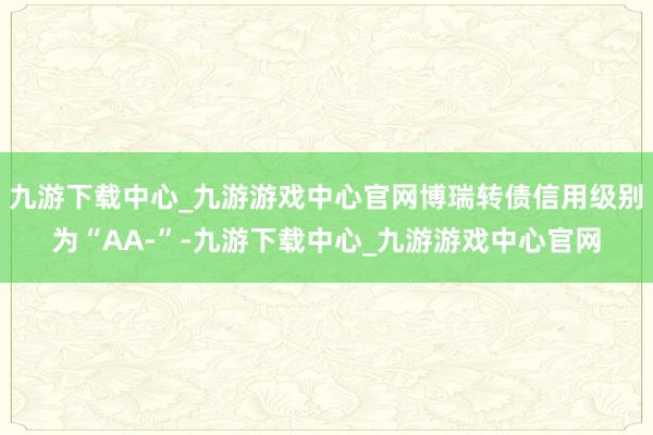 九游下载中心_九游游戏中心官网博瑞转债信用级别为“AA-”-九游下载中心_九游游戏中心官网